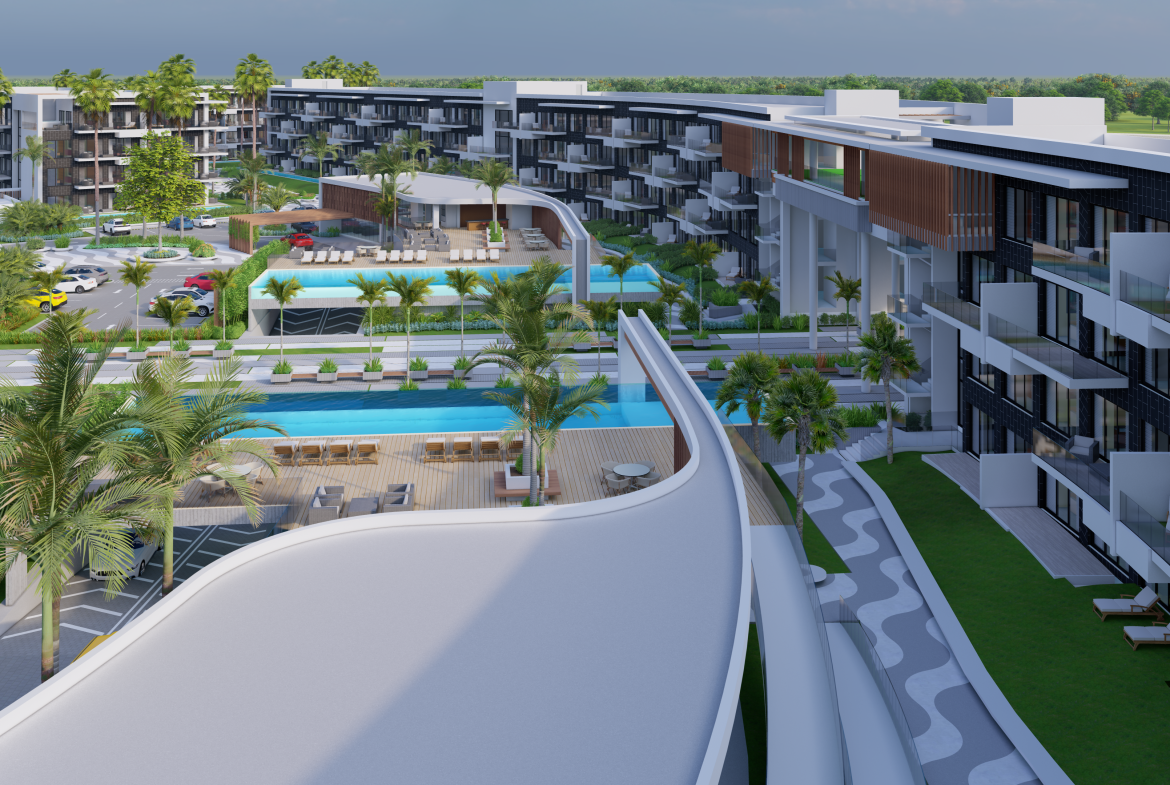 render vista aerea panorama luxury