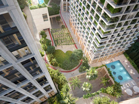 render vista aerea uptown district